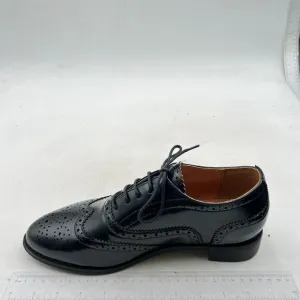Black Men's Stylish Closed Cap Toe Low Heel Derby Oxfords Lace-Up Dress Shoes