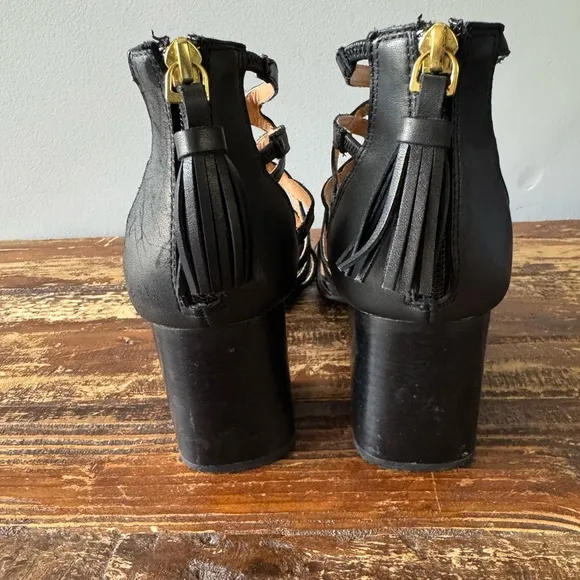 Black Strappy Heeled Sandals