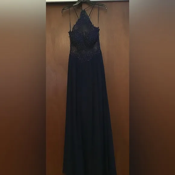 Blondes Nites beadwork embroidered Gown by Stacy Sklar: size 13 gown.and shoes.