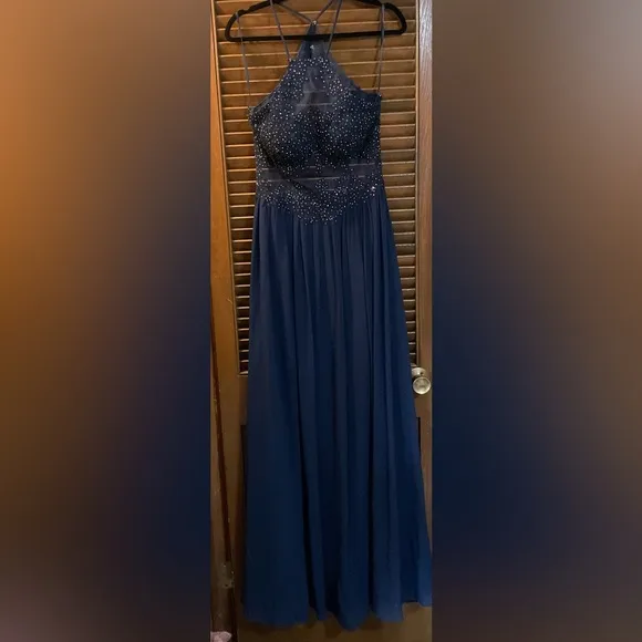 Blondes Nites beadwork embroidered Gown by Stacy Sklar: size 13 gown.and shoes.