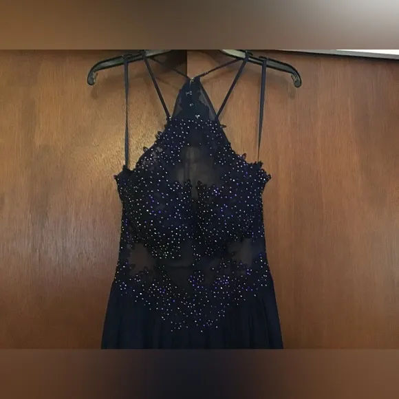 Blondes Nites beadwork embroidered Gown by Stacy Sklar: size 13 gown.and shoes.