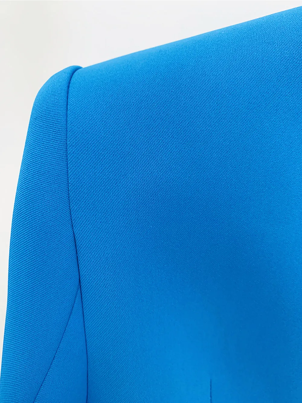 Blue 2 Piece Peak Lapel Single Breasted Slim Fit Women's Suit