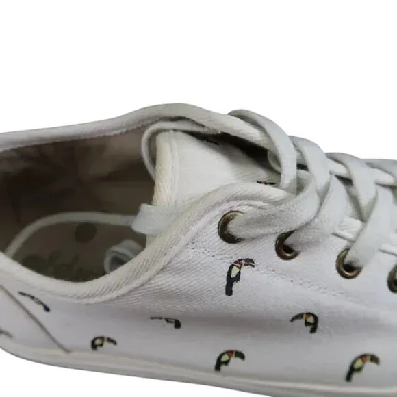 Boden Shoes Womens 41 Sneaker Freya Toucan Lifestyle Canvas Casual Print Fashion