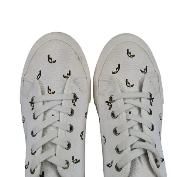 Boden Shoes Womens 41 Sneaker Freya Toucan Lifestyle Canvas Casual Print Fashion