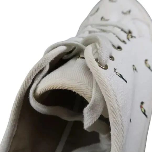 Boden Shoes Womens 41 Sneaker Freya Toucan Lifestyle Canvas Casual Print Fashion