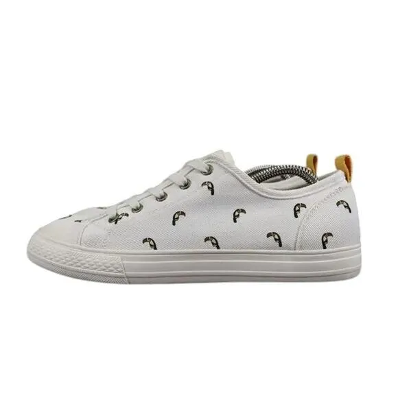 Boden Shoes Womens 41 Sneaker Freya Toucan Lifestyle Canvas Casual Print Fashion