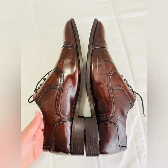 Bolano Mens Dark Brown Cap Toe Oxford Shoes Size‎ 13