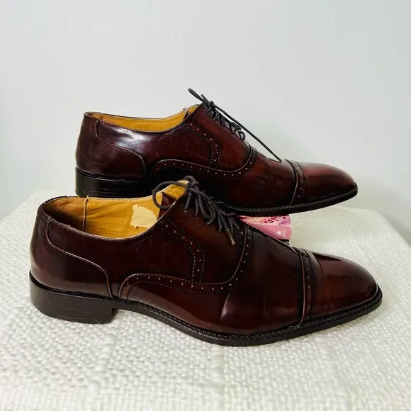 Bolano Mens Dark Brown Cap Toe Oxford Shoes Size‎ 13
