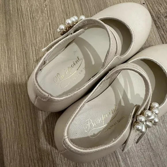 Bonpoint Off White Tam Pearl Flats