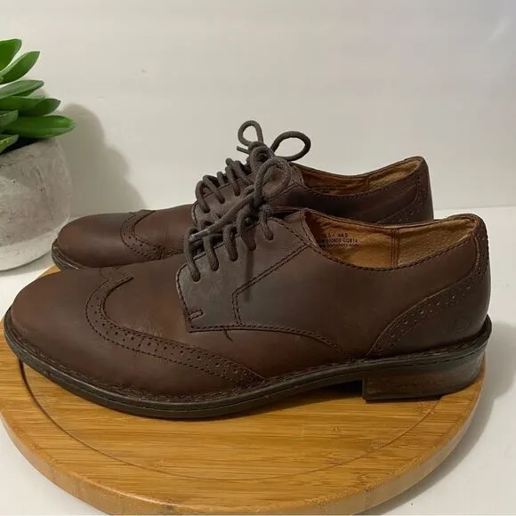 Born Brown Leather Wingtip Oxfords Men's Classic Dress Shoe Size 10.5