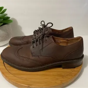 Born Brown Leather Wingtip Oxfords Men's Classic Dress Shoe Size 10.5
