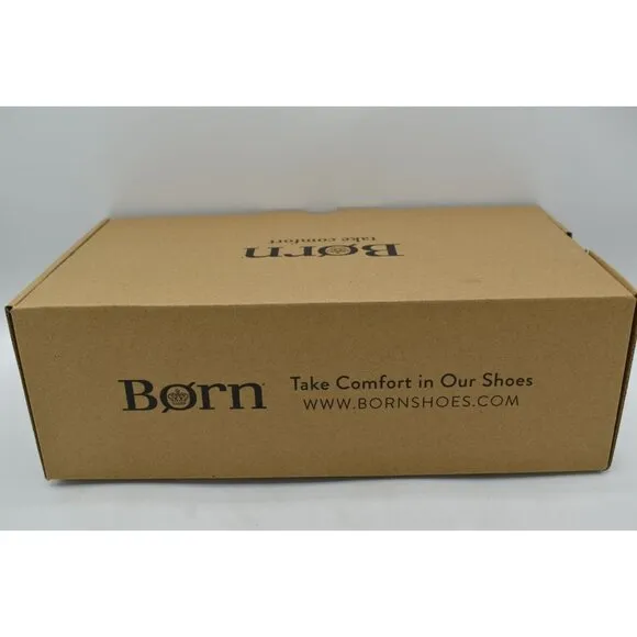Born Womens Size 7 Ida Black Full Grain Leather Woven Open Toe Sandals Shoes
