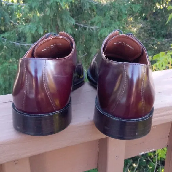 Bostonian Akron burgundy leather oxford dress shoes sz 7 1/2
