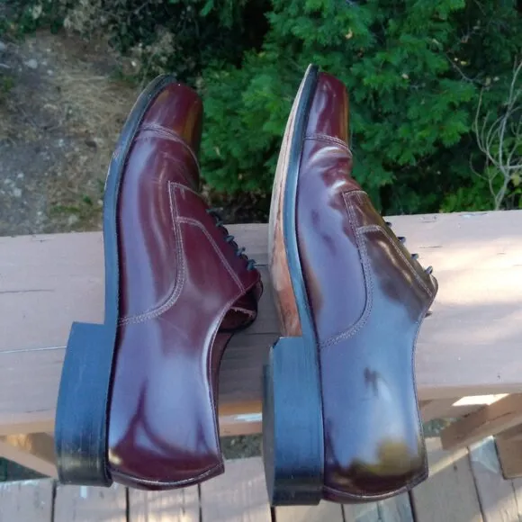 Bostonian Akron burgundy leather oxford dress shoes sz 7 1/2