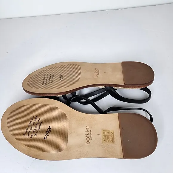 Botkier Island Black Strappy Sandals Size 7