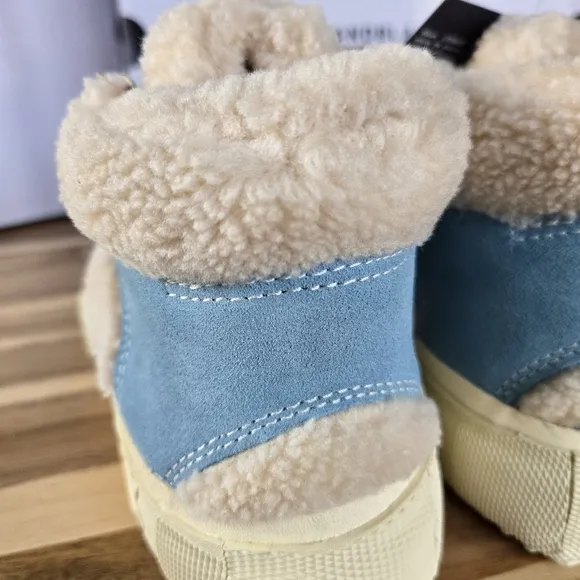 Brandblack LA Women's Capo Faux Shearling Chambray Premium Casual Shoe Size 6