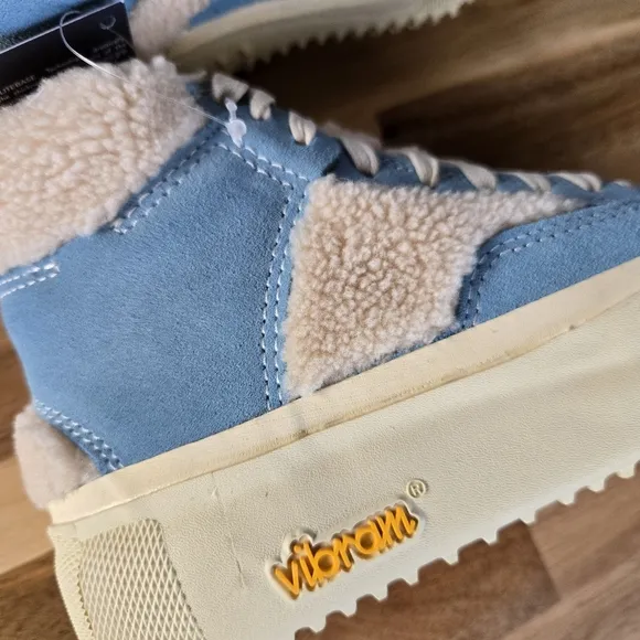 Brandblack LA Women's Capo Faux Shearling Chambray Premium Casual Shoe Size 6