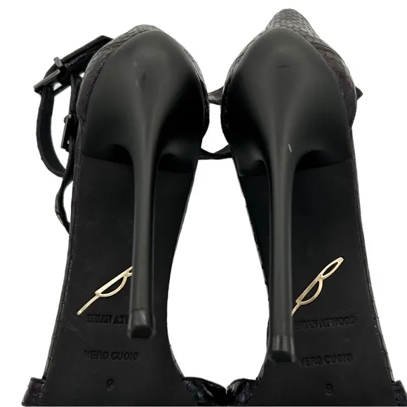 Brian Atwood T-Strap Laetitia Mermaid Fairy Ankle Strap Stiletto Heels (9)