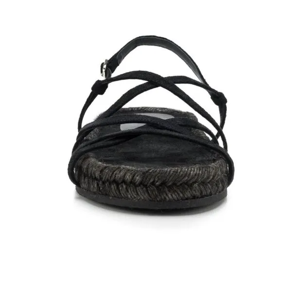 Brochu Walker Dawson black strappy gladiator fisherman espadrille sandals New. 9