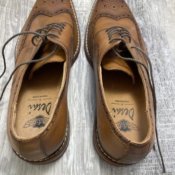 Brogue Wingtip Derby Dress Shoes US 12.5 EU 47 UK 12 Oxford Cognac Brown Desai