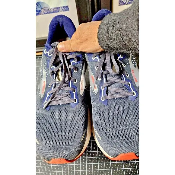 Brooks Adrenaline GTS 22 Shoes Mens Size 12.5‎ M Navy Blue Running Sneakers