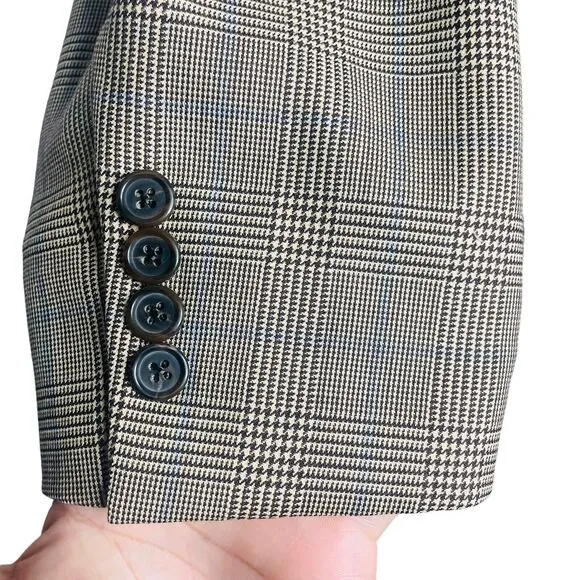 Brooks Brothers 1818 Madison Brown Blue 2-Button 42 Regular Blazer Jacket