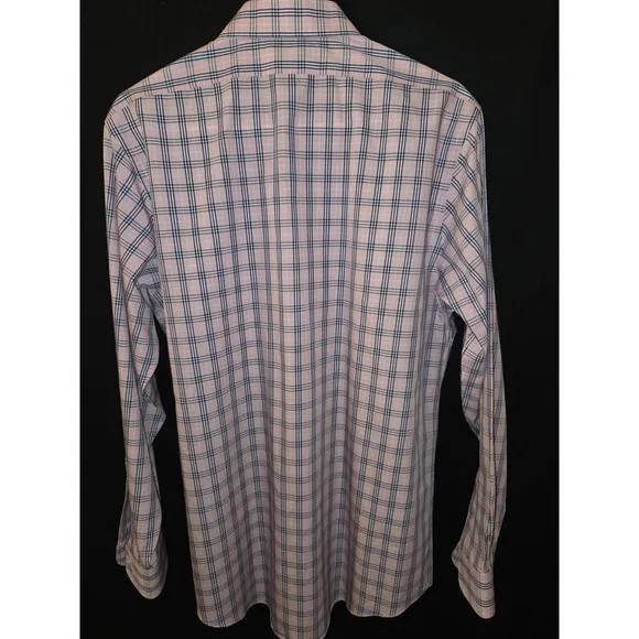 Brooks Brothers Button Up Shirt Men Large 16 1/2 x 34 Pink French Cuff  Milano