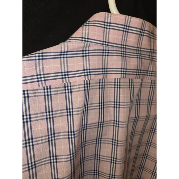Brooks Brothers Button Up Shirt Men Large 16 1/2 x 34 Pink French Cuff  Milano