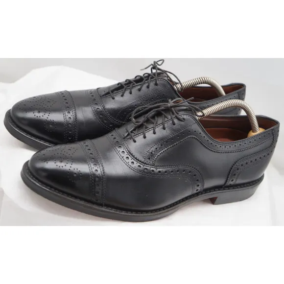 Brooks Brothers Strand Black Leather Cap Toe Oxford Sz US 10 ,UK 9 Made In USA