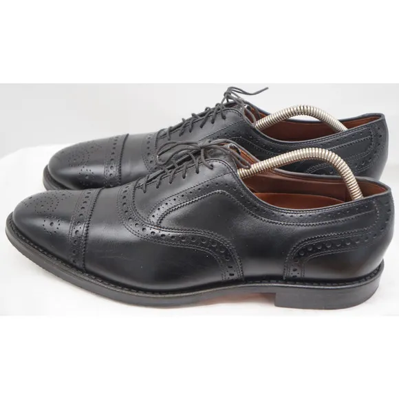 Brooks Brothers Strand Black Leather Cap Toe Oxford Sz US 10 ,UK 9 Made In USA