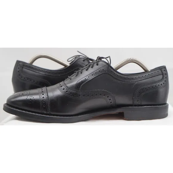 Brooks Brothers Strand Black Leather Cap Toe Oxford Sz US 10 ,UK 9 Made In USA