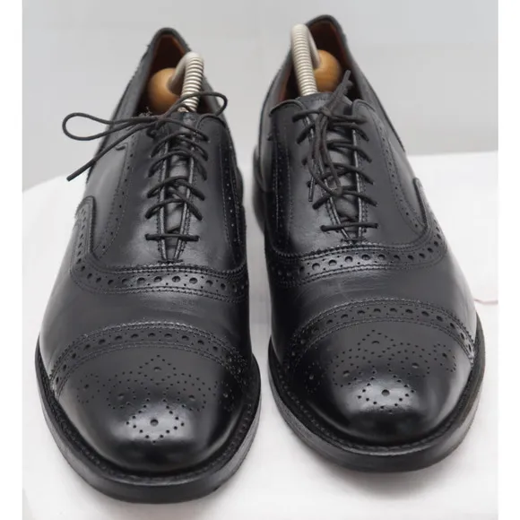 Brooks Brothers Strand Black Leather Cap Toe Oxford Sz US 10 ,UK 9 Made In USA