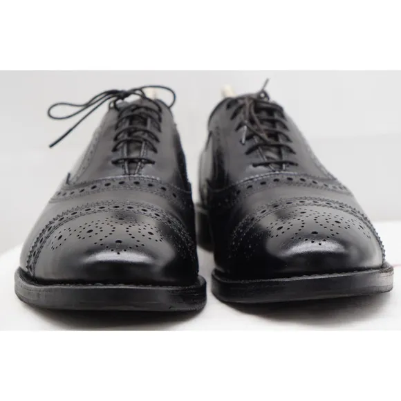 Brooks Brothers Strand Black Leather Cap Toe Oxford Sz US 10 ,UK 9 Made In USA