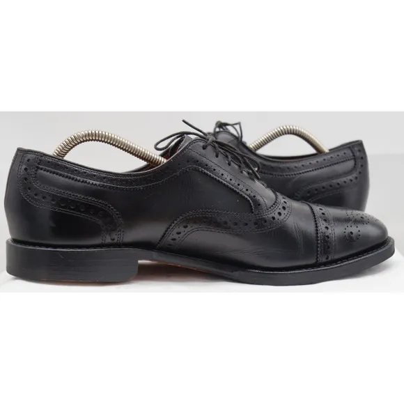Brooks Brothers Strand Black Leather Cap Toe Oxford Sz US 10 ,UK 9 Made In USA