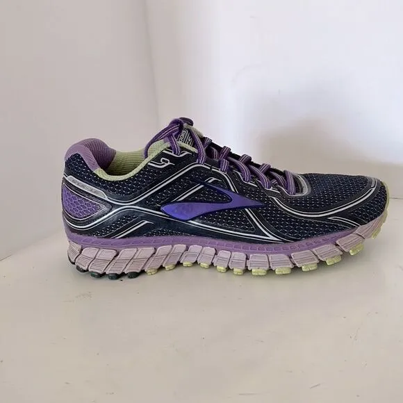 Brooks Purple and Green GTS 16 Run Happy Running Shoes Sneakers Size 8.5