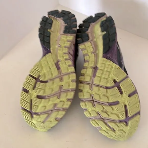 Brooks Purple and Green GTS 16 Run Happy Running Shoes Sneakers Size 8.5