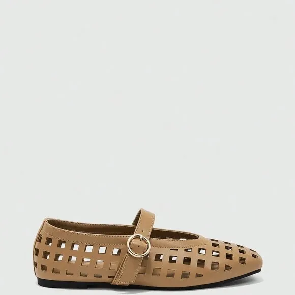 Brown Elegant Vintage Women's Mary Jane Flat Shoes