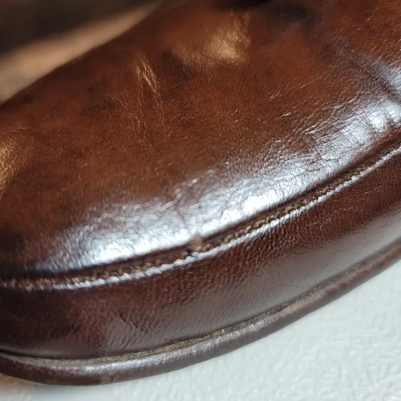 Bruno Magli loafers tassel brown leather mens 10.5M dress