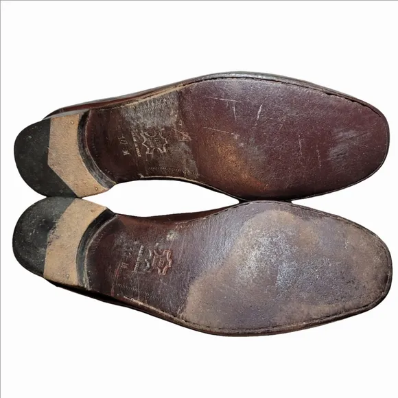 Bruno Magli loafers tassel brown leather mens 10.5M dress