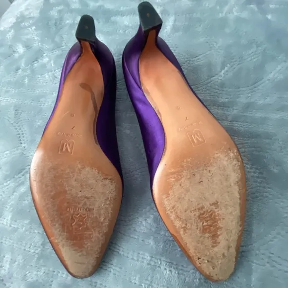 Bruno Magli purple Satin Shoes sz 7