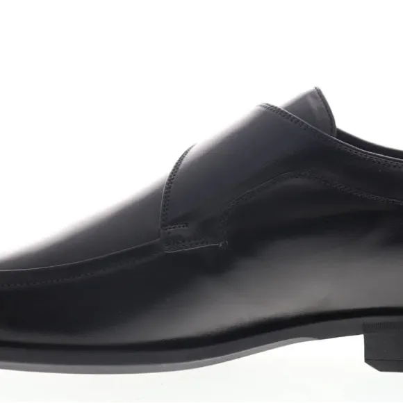 BRUNO MANGLI Men's Black Leather Dress Shoes Wingtip Monk Strap size 10.5