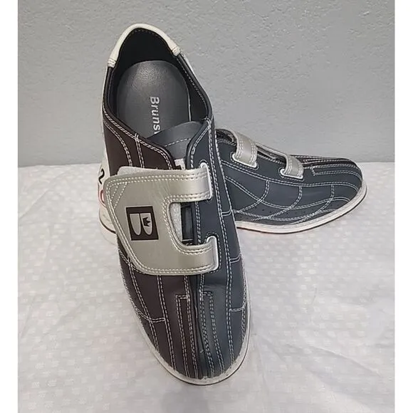 Brunswick‎ SZ 10 Bowling Shoes Gray and brown.