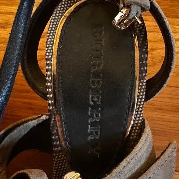 Burberry‎ grey and blue strappy sandals