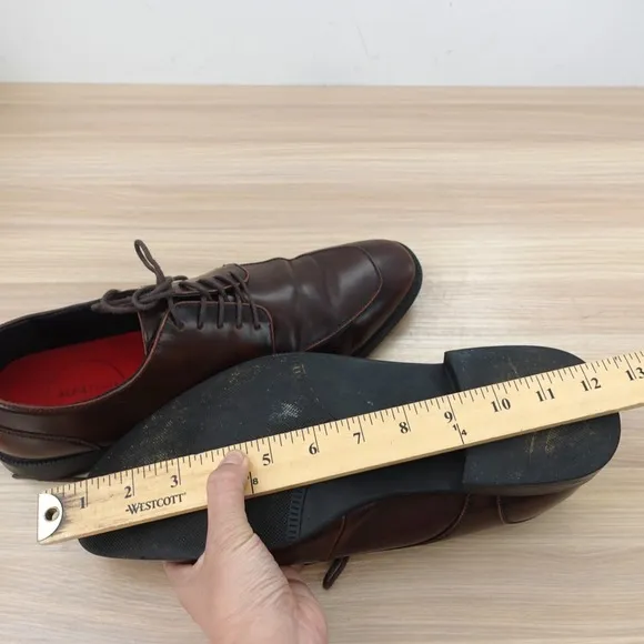Burgundy Men Dress Shoes 11 M Apron Toe Oxford Alfan iLeather Wedding ALFATECH