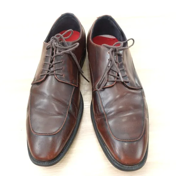 Burgundy Men Dress Shoes 11 M Apron Toe Oxford Alfan iLeather Wedding ALFATECH