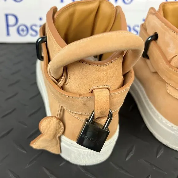Buscemi Mens 100MM Vegtan/Avorio Leather Sneakers US 6 SAMPLE DAMAGED