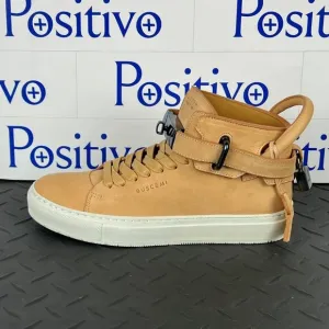 Buscemi Mens 100MM Vegtan/Avorio Leather Sneakers US 6 SAMPLE DAMAGED