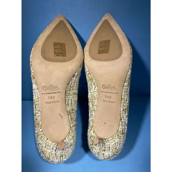 Butter  Made Italy Kitten Heel Women's Sz 7.5M Dress Shoes