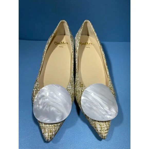 Butter  Made Italy Kitten Heel Women's Sz 7.5M Dress Shoes