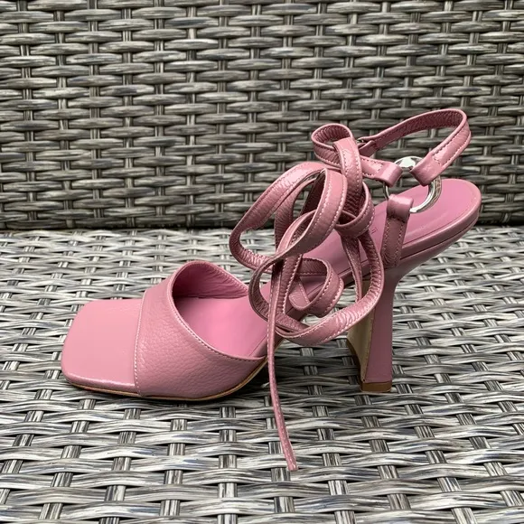 BY FAR Strappy Leather Sandals - Size 37 - NEW -